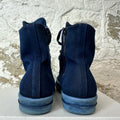 Rick Owens High Blue Dyed Sneaker Sz 8.5 (41.5)