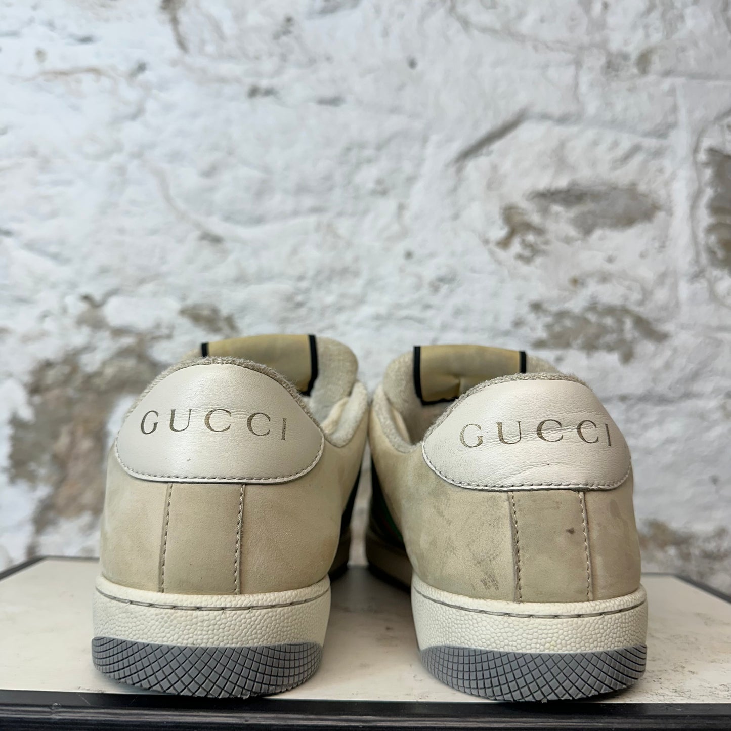 Gucci Screener Beige Cream Sneaker Sz 7