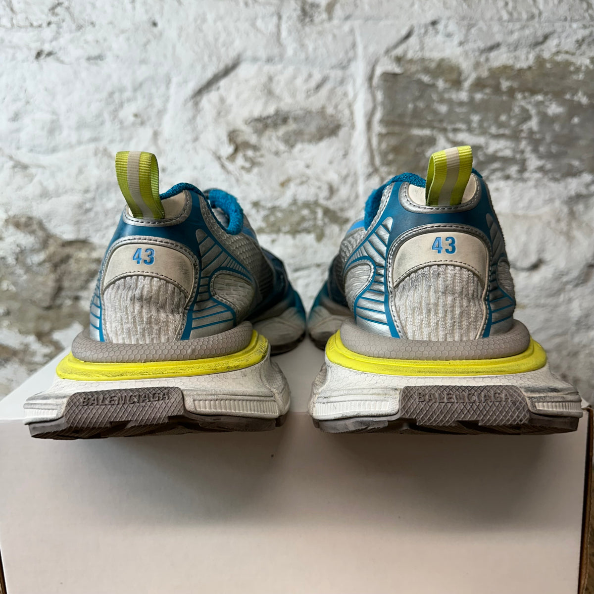 Balenciaga 3XL Blue Grey Yellow Sneaker Sz 10 (43)