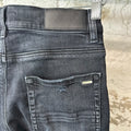 Amiri MX1 Pink Cracked Black Denim Jeans Sz 28