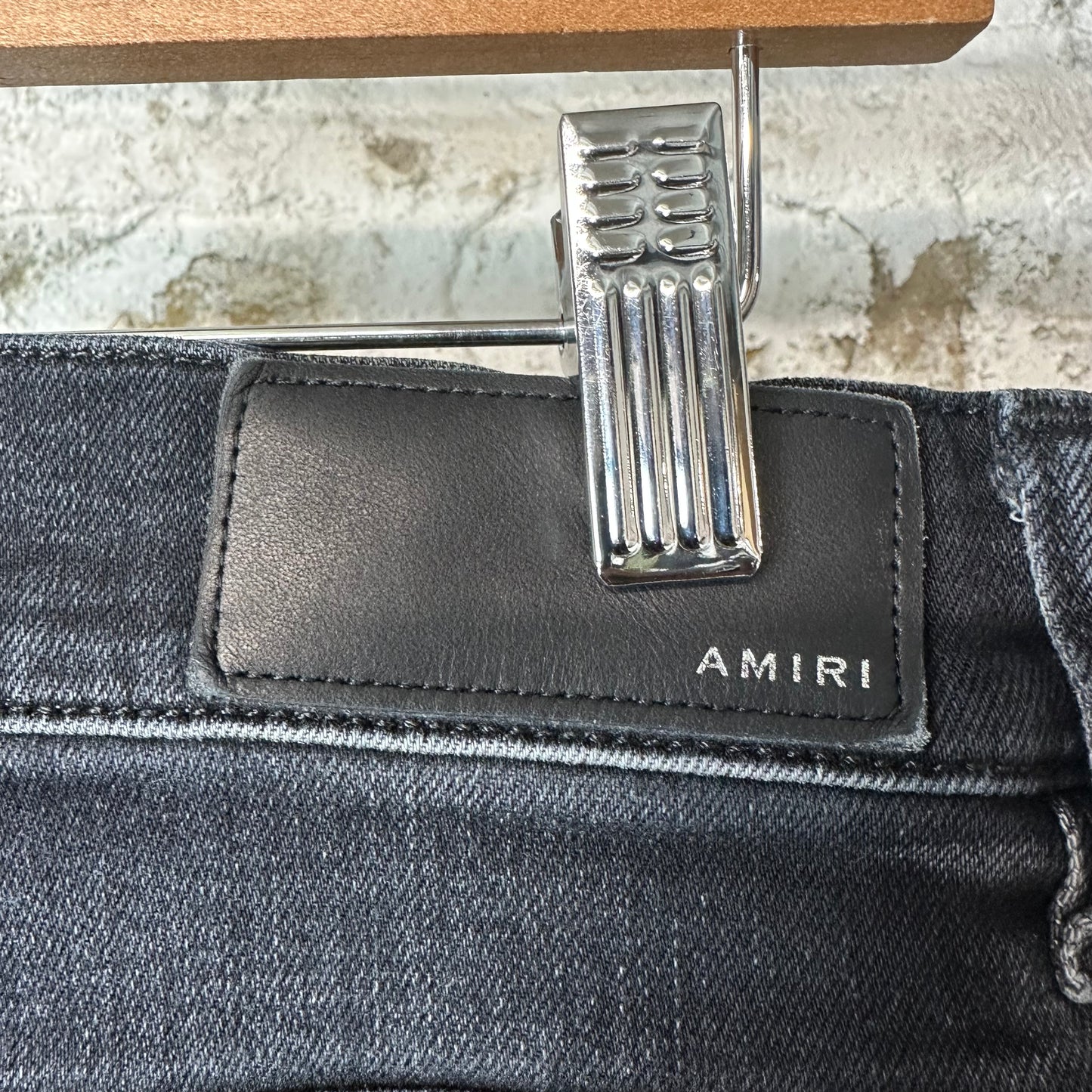 Amiri MX1 Cracked Blue Black Denim Jeans Sz 31