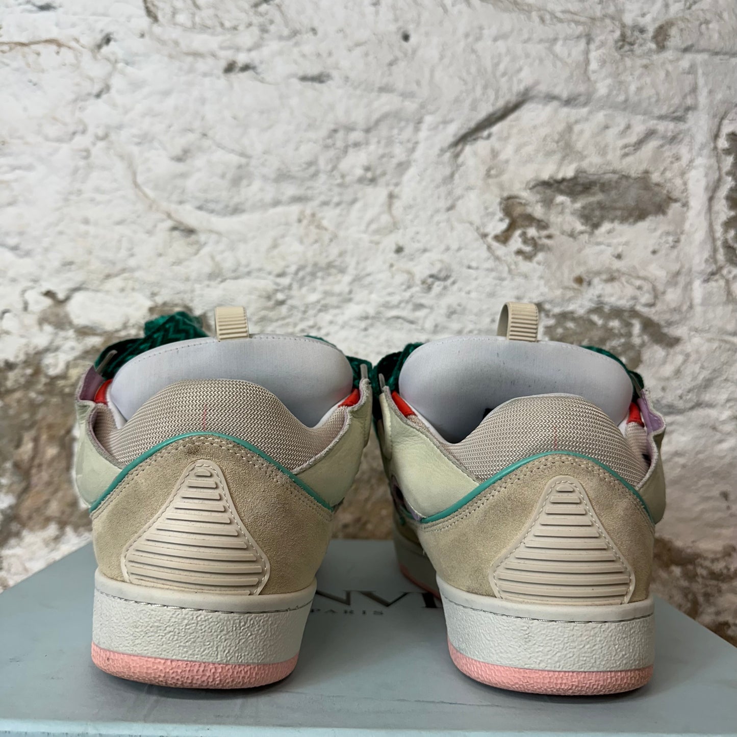 Lanvin Curb Green Lace Pastel Sneaker Sz 9 (42)