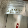 Prada Americas Cup White Leather Grey Sneaker Sz 9.5