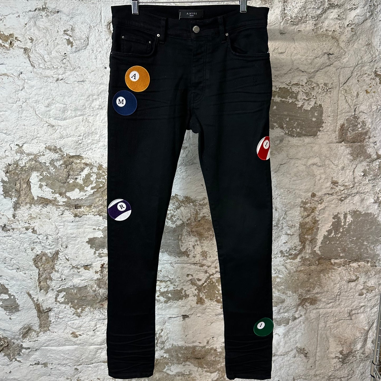 Amiri Pool Ball Black Denim Jeans Sz 30