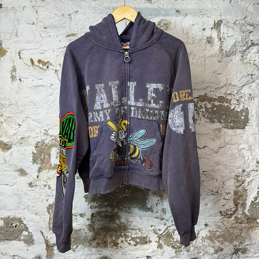 Vale Army Bee Purple Zip Up Hoodie