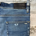 Amiri MX1 Python Print Dark Blue Denim Jeans Sz 31