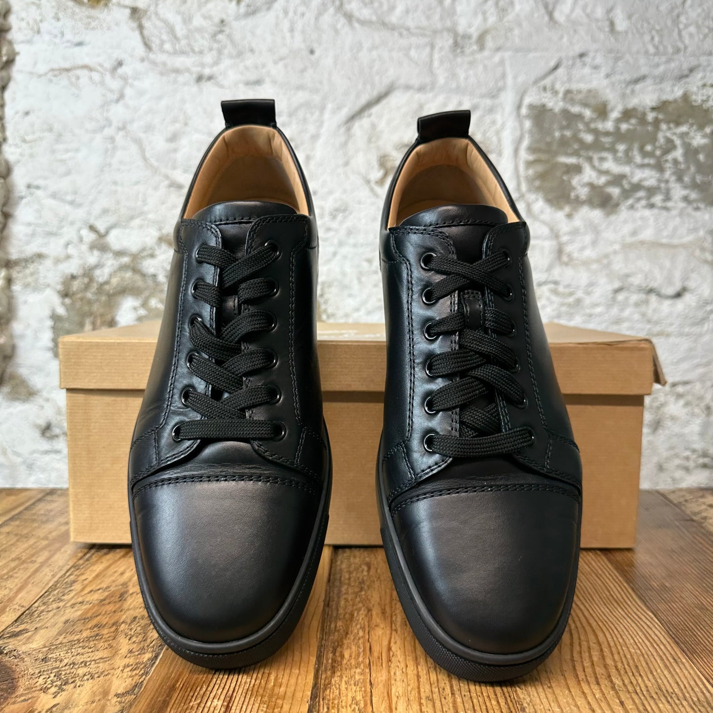 Christian Louboutin Triple Black Leather Sneaker Sz 8.5 (41.5)