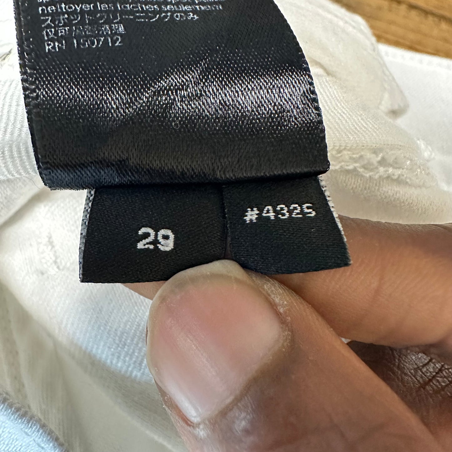 Amiri MX1 White Leather White Denim Jeans Sz 29