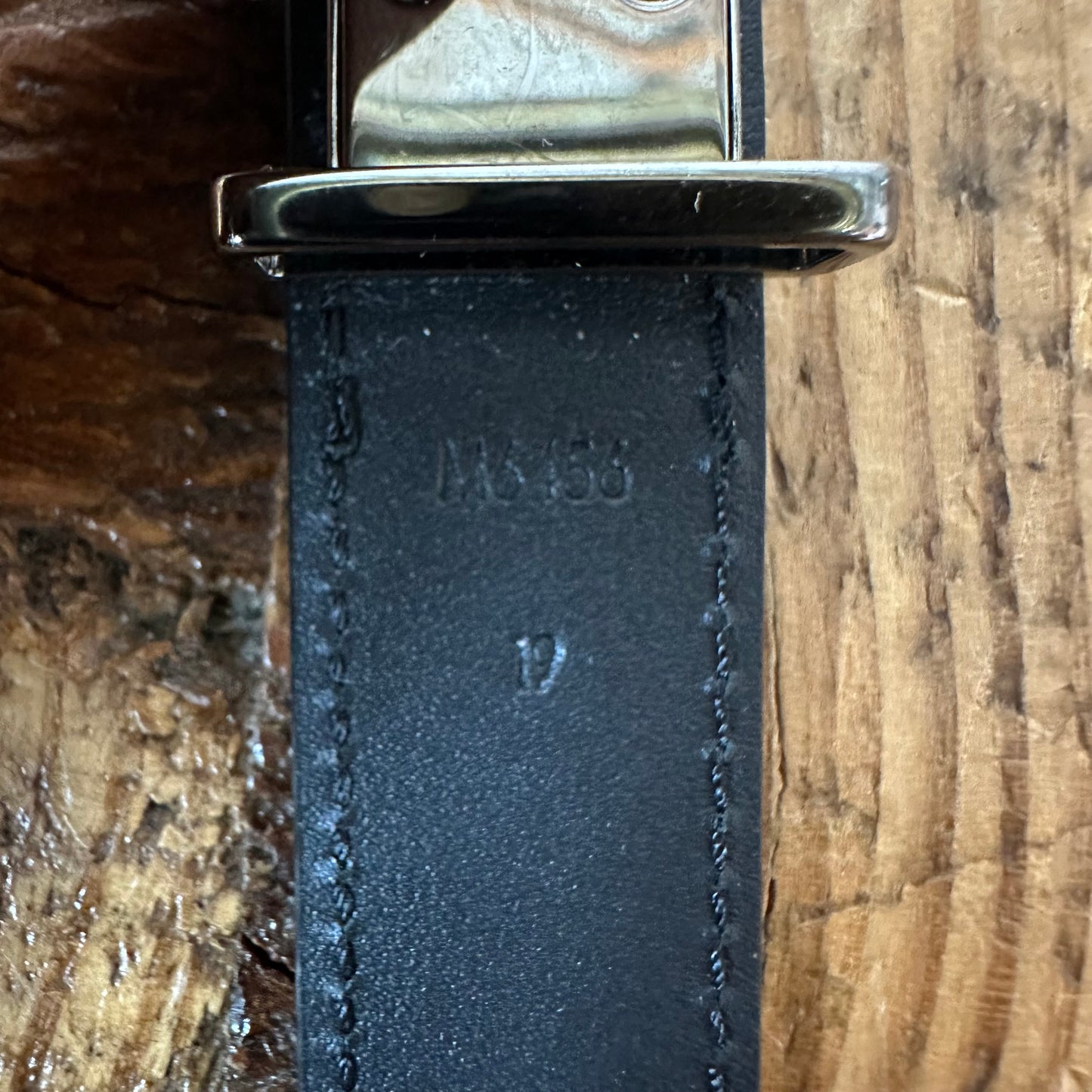 Louis Vuitton Graphite Slim Bracelet Sz 19 W/ Box