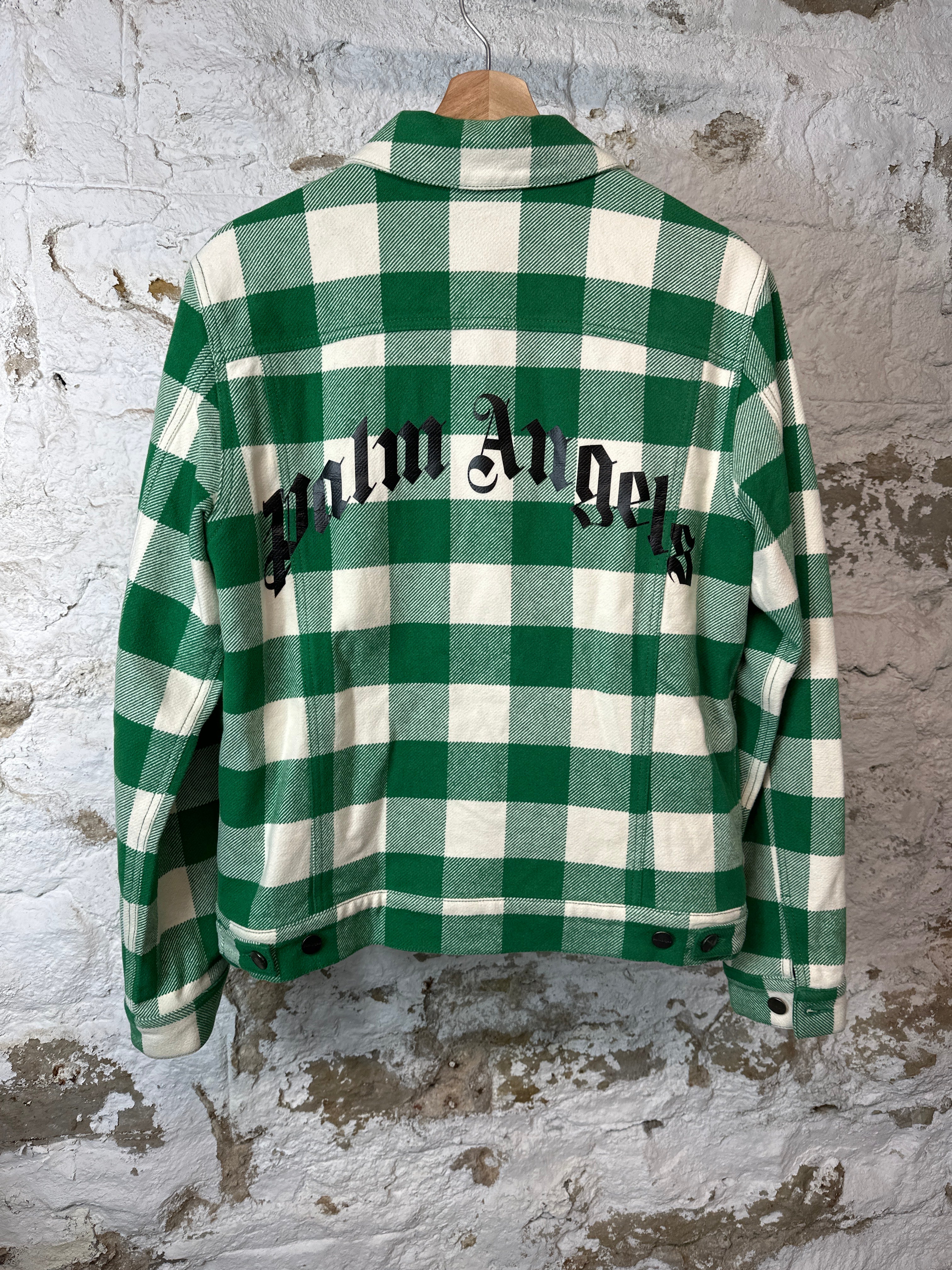 Palm Angels Green White Plaid Button Up Jacket Sz XS – The Gallery