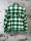 Palm Angels Green White Plaid Button Up Jacket Sz XS