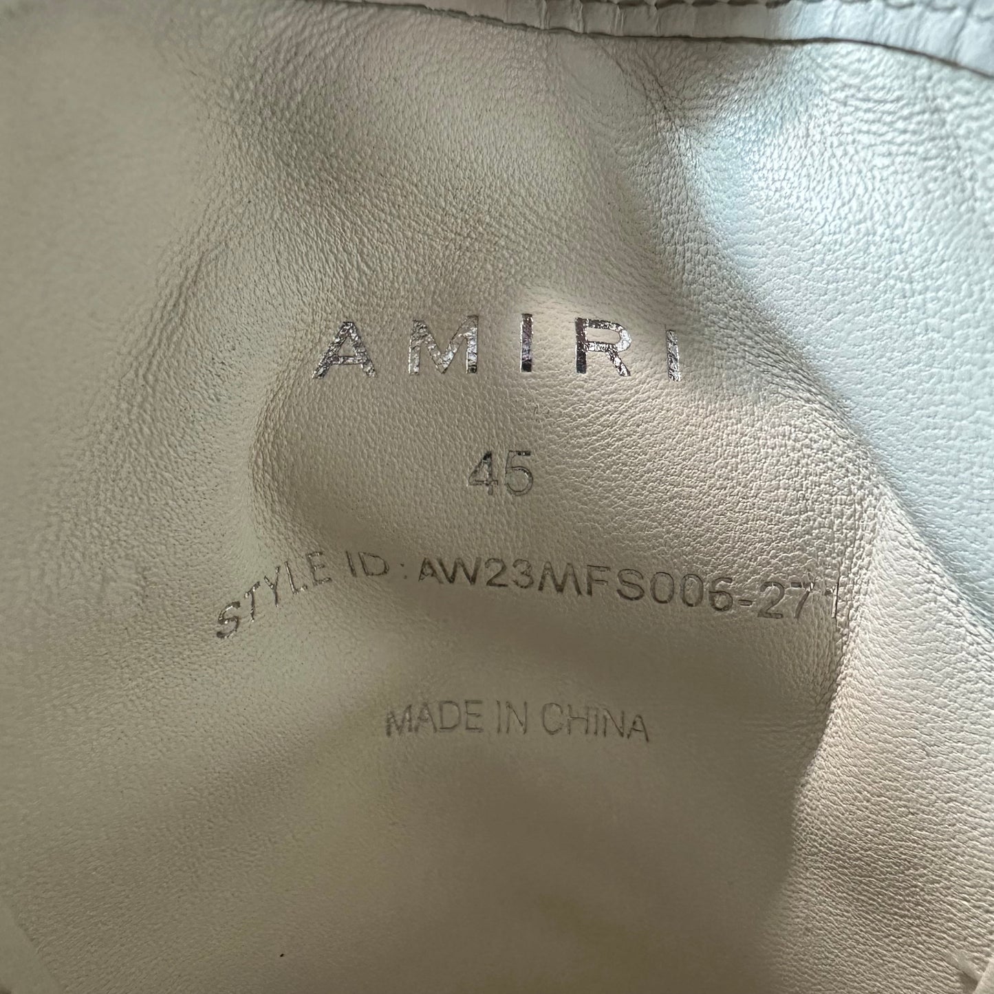 Amiri Beige Glitter Star Cream Sneaker Sz 12 (45)