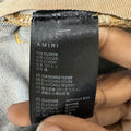 Amiri MX1 Black Leather Thrasher Dirty Blue Denim Jeans Sz 34