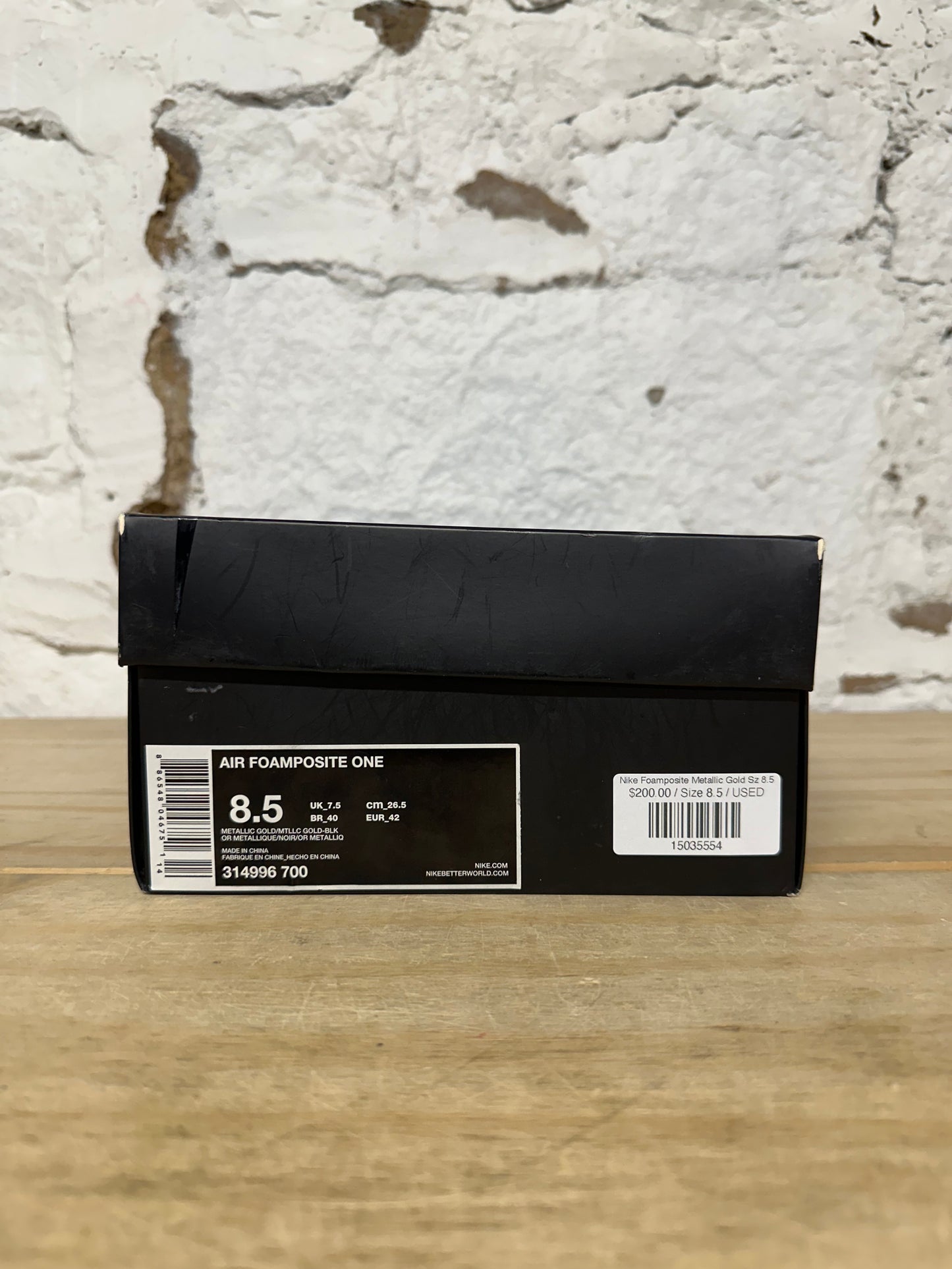 Nike Air Foamposite One Metallic Gold Sz 8.5