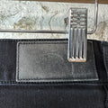 Amiri MX1 Black Leather Black Denim Jeans Sz 30