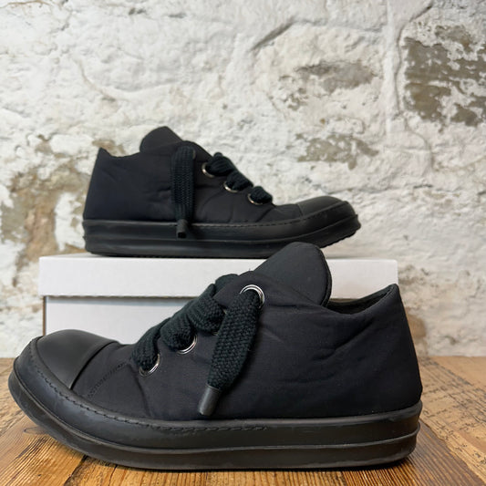 Rick Owens Jumbo Lace Puffer Triple Black Sneaker Sz 12 (45)