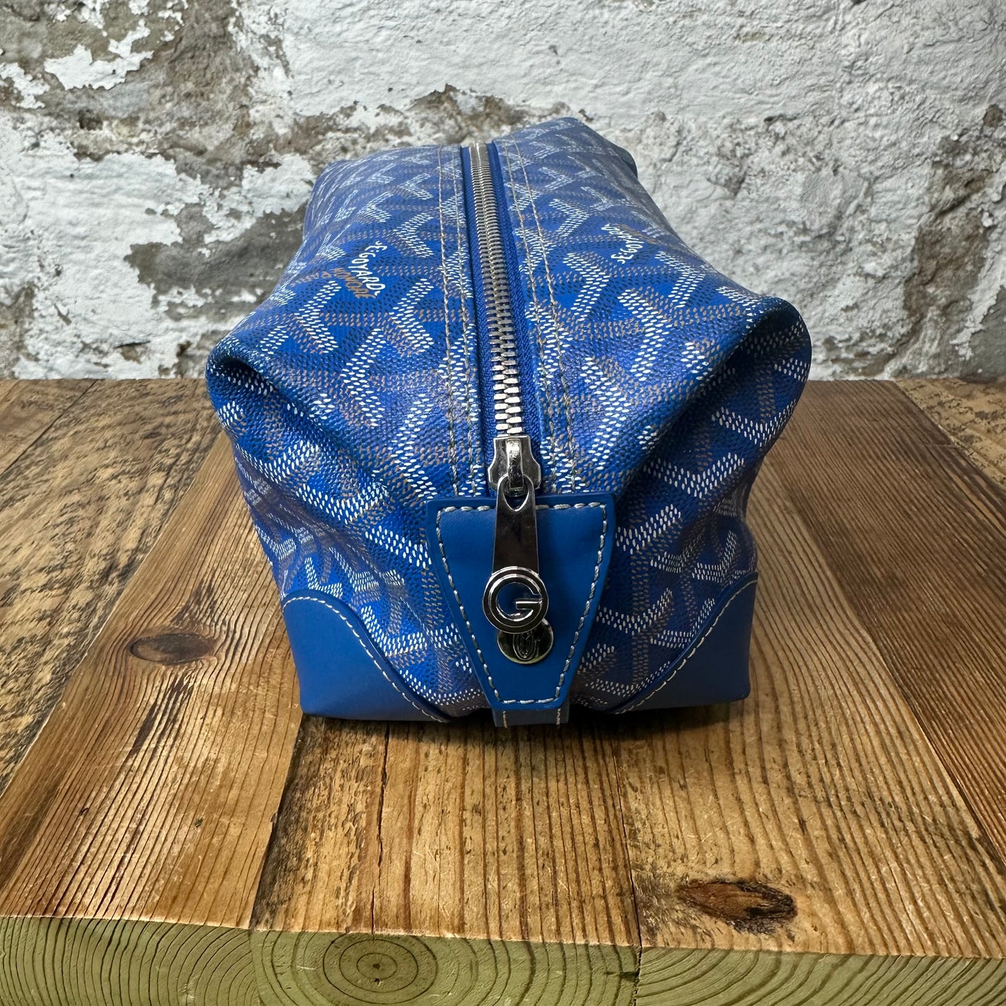 Goyard Boeing 25 Blue Monogram Toiletry Bag (Inside Stained)