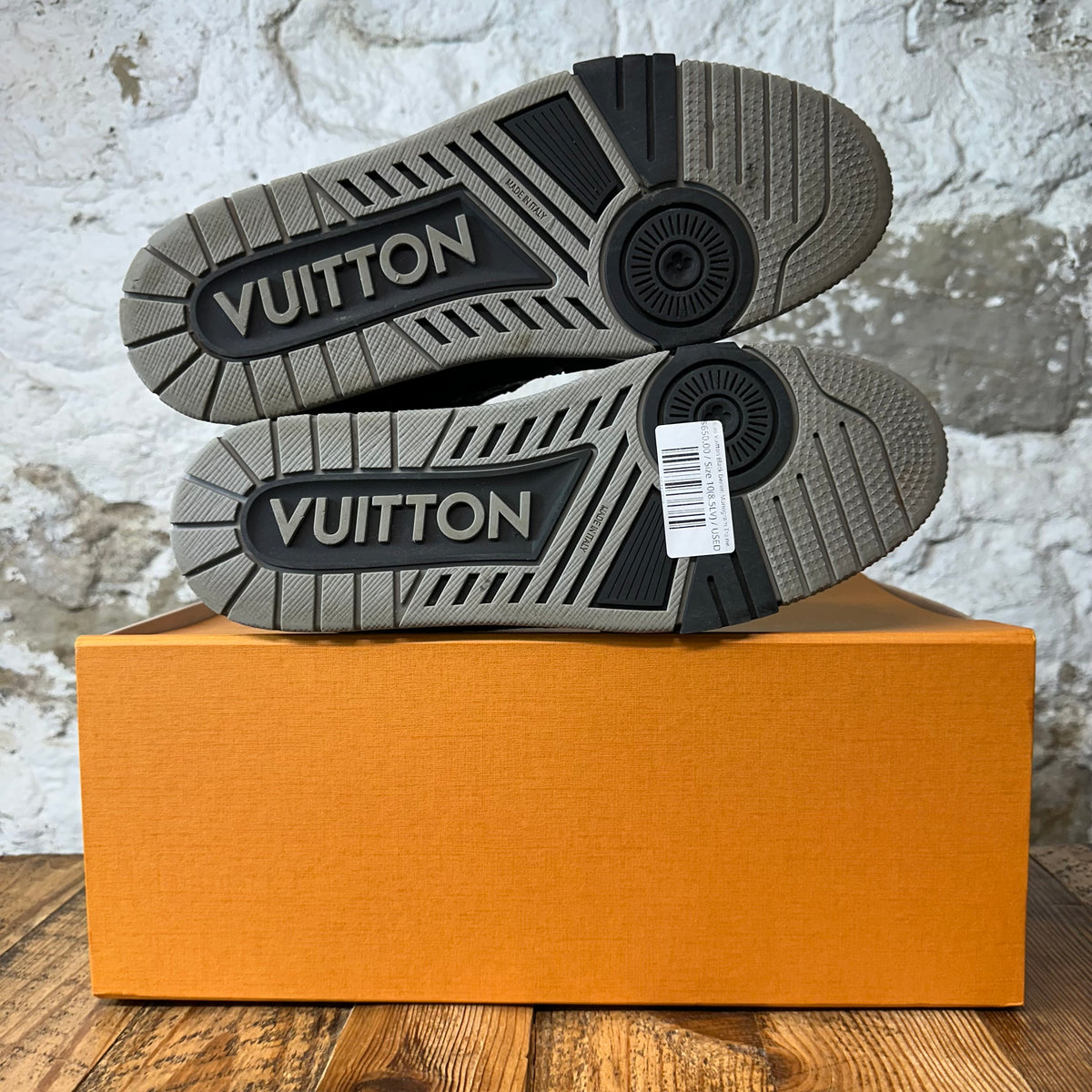 Louis Vuitton Black Denim Monogram Trainer Sneaker Sz 10 (8.5LV)