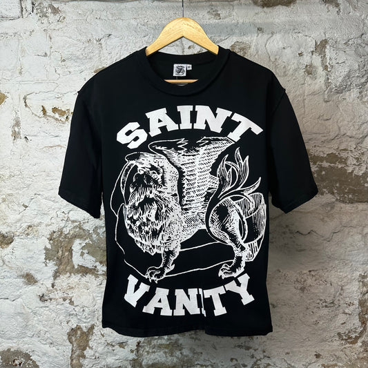 Saint Vanity White Griffin T-shirt Black Sz M