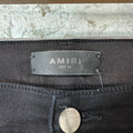 Amiri MX1 Blue Suede Black Denim Jeans Sz 36