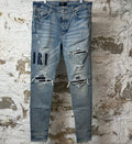 Amiri MX1 Denim Spell Blue Denim Jeans Sz 38