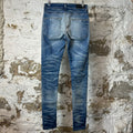 Amiri Plain Blue Honeycomb Denim Jeans Sz 29