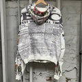 Vale Peace White Zip Up Hoodie Sz S
