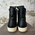 Rick Owens High Black Leather Milk Sneaker Sz 12 (45)