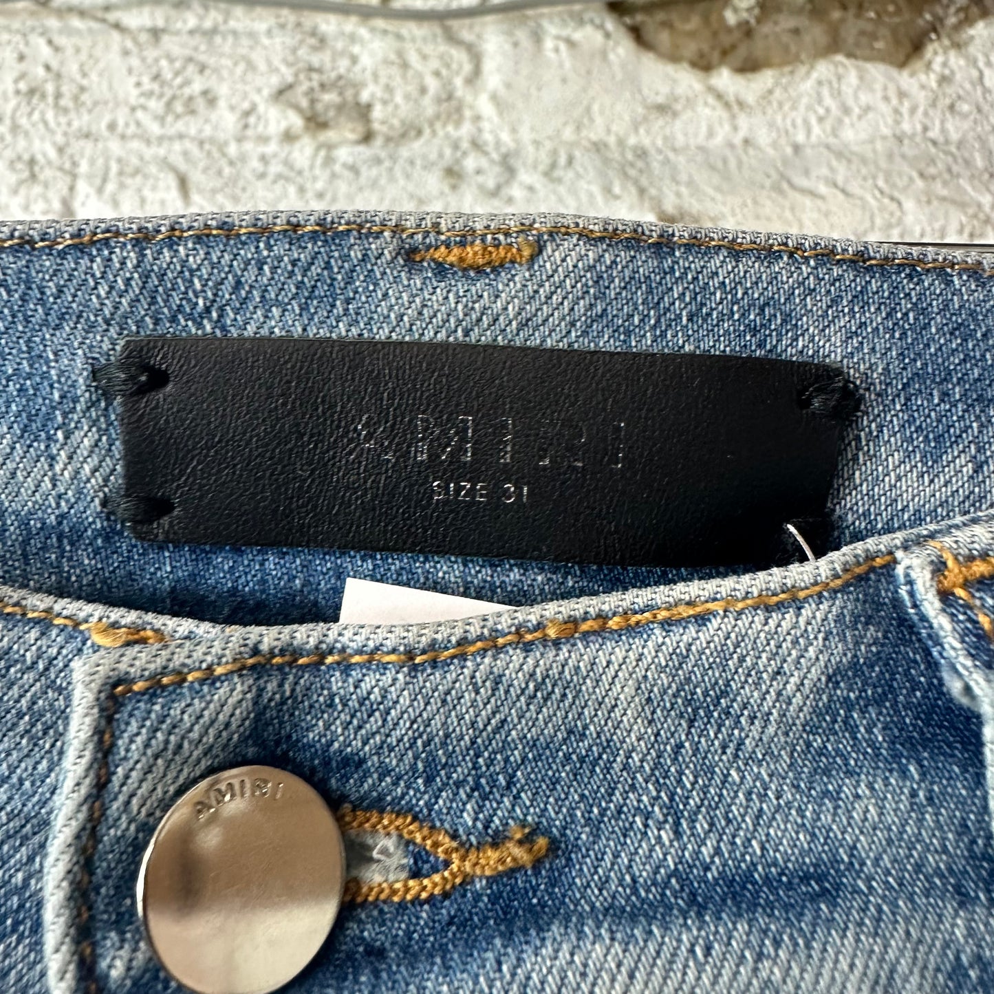 Amiri Plain Blue Denim Jeans Sz 31