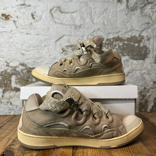 Lanvin Curb Beige Brown Sneaker Sz 13 (46)