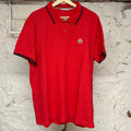 Moncler Small Logo Polo Shirt Red Sz XXL