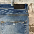 Amiri Plain Blue Honeycomb Denim Jeans Sz 36