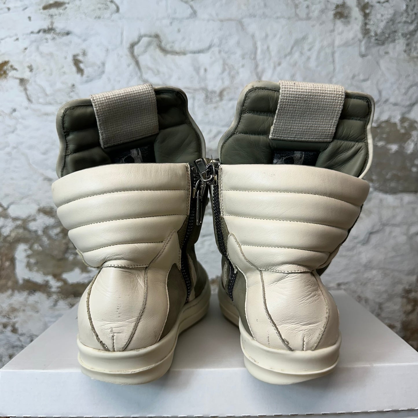 Rick Owens Geobasket Dust Milk Sneaker Sz 7 (40)