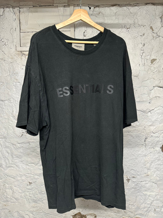 FOG Essentials Front Spellout Black T-Shirt Sz XL