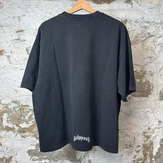 Godspeed Wreath Skull Black T-Shirt Sz M DS