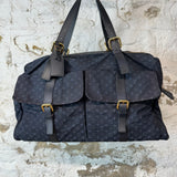 Louis Vuitton Navy Monogram Weekender Duffle Bag