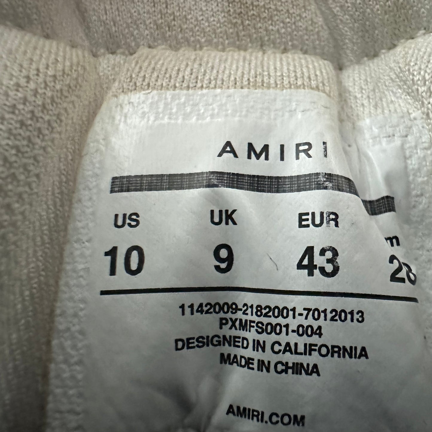Amiri High White Skeleton Black White Sneaker Sz 10 (43) No Box