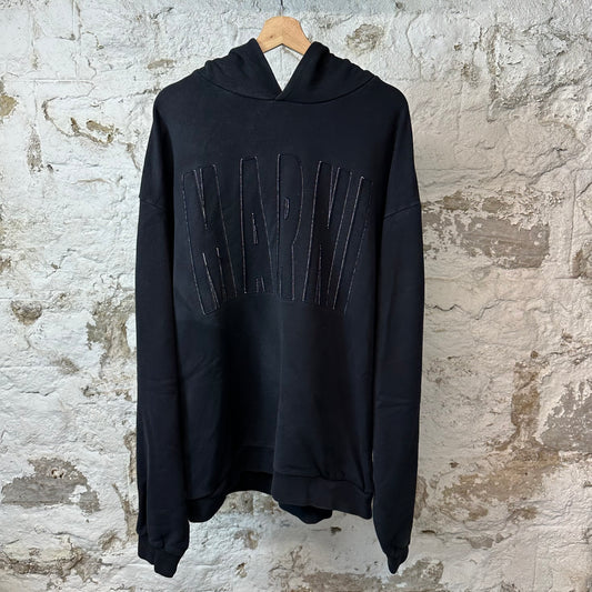Marni Stitch Spell Black Hoodie Sz XL