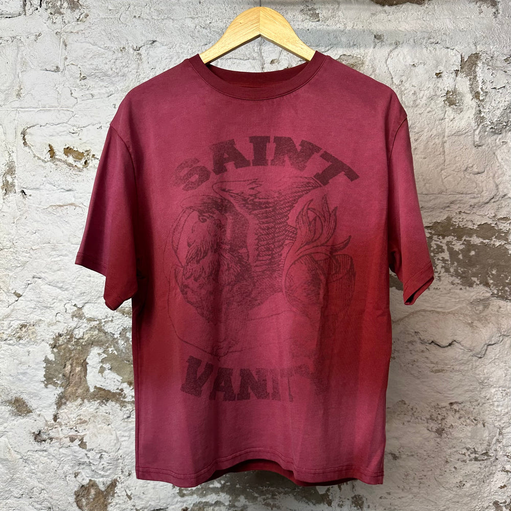 Saint Vanity Red Dissolve Griffin T-shirt Sz S