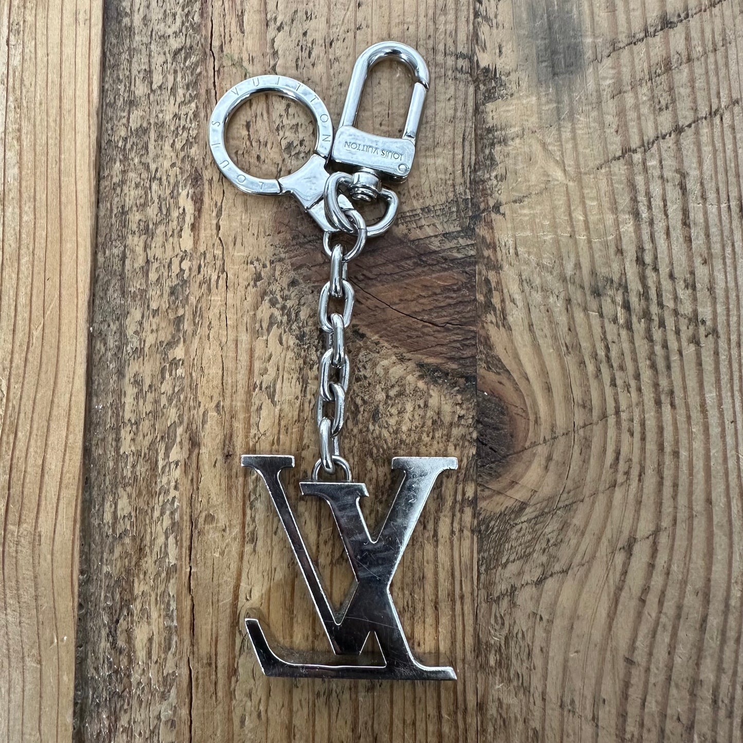 Louis Vuitton Porte Cles Initial Silver Keychain