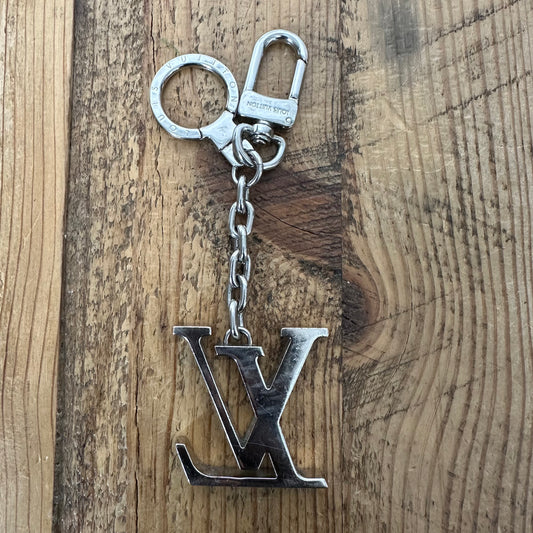 Louis Vuitton Porte Cles Initial Silver Keychain