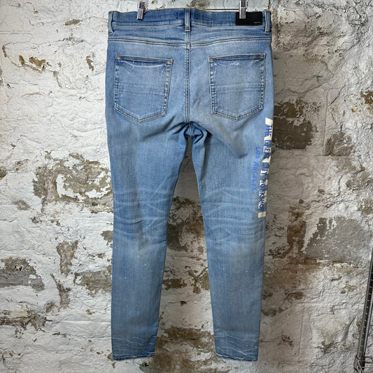 Amiri Blue TGCW Spell Blue Denim Jeans Sz 38