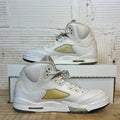 Air Jordan 5 White Metallic Sz 6.5Y