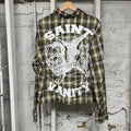Saint Vanity Green Brown Plaid Flannel Sz S