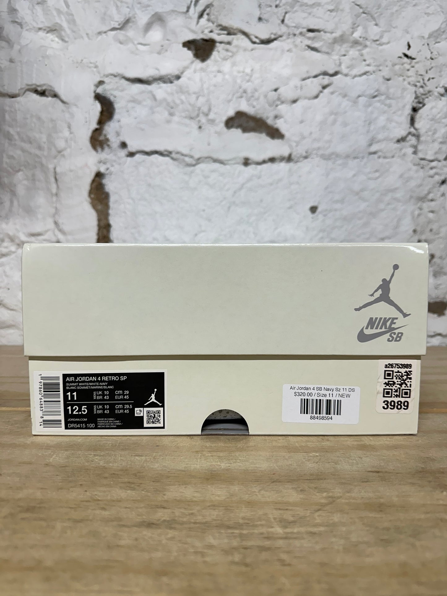 Air Jordan 4 SB Navy Sz 11 DS