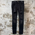 Amiri Distressed Faded Black Denim Jeans Sz 32