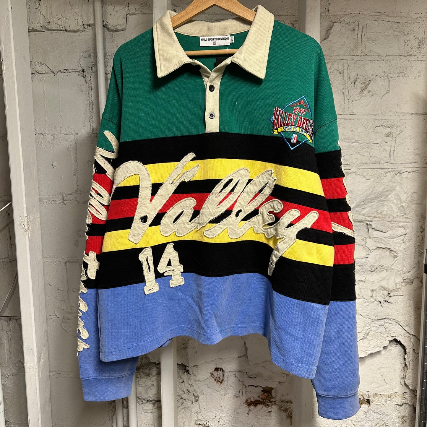 Vale Sports Dept Long Sleeve Polo Sz XL