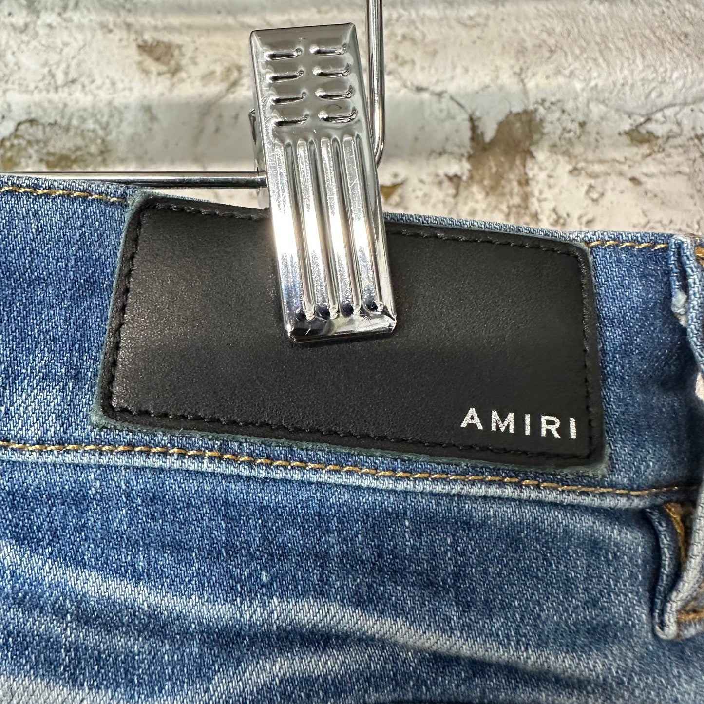 Amiri Plain Honeycomb Denim Jeans Sz 32