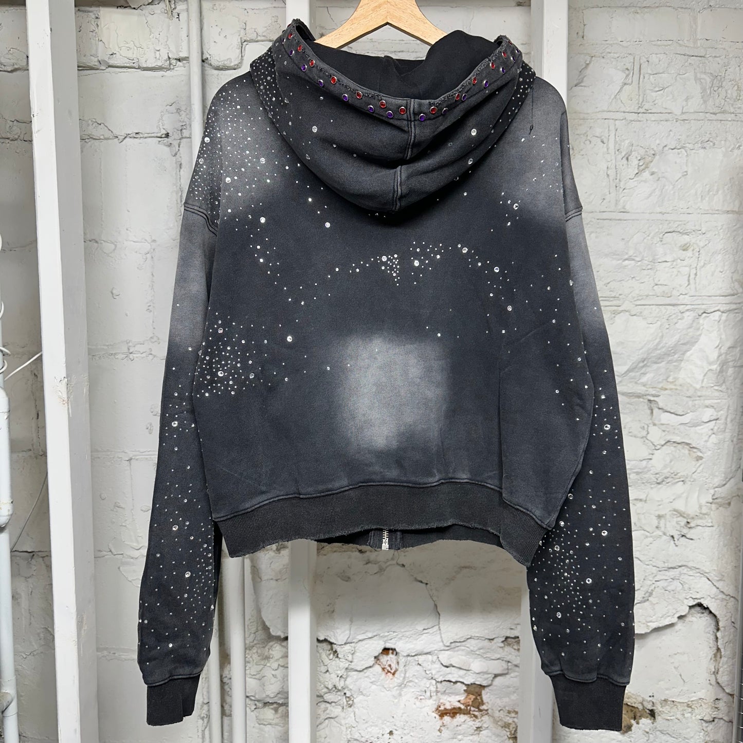Vale Classico Black Zip Up Hoodie Sz S
