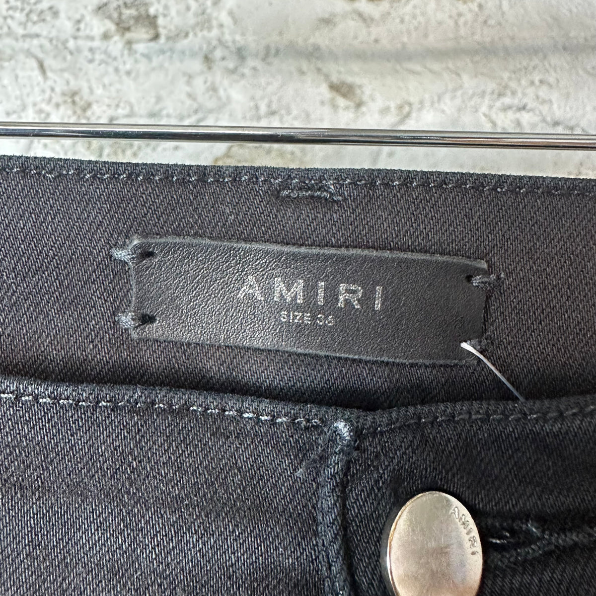 Amiri Plain Black Denim Jeans Sz 36